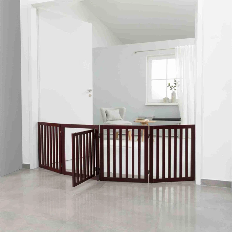 Trixie Freestanding 4-Panel Pet Gate 24-In Tall Foldable Indoor Dog Barrier