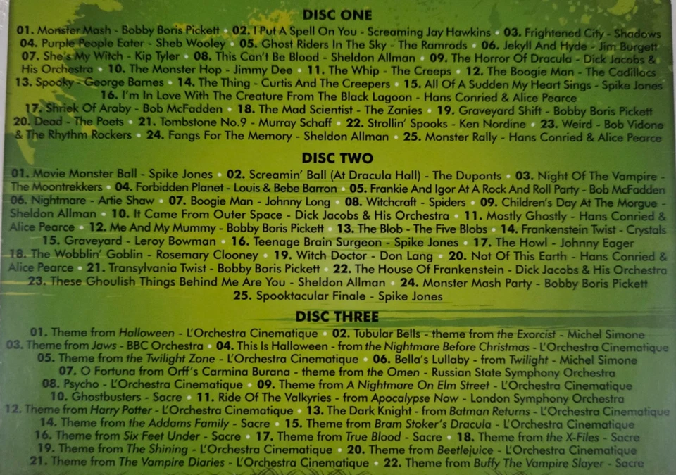 I Just Love Halloween CD 3-disc Digipak UK Import 72 tracks 2014 NEW - Image 3 of 4