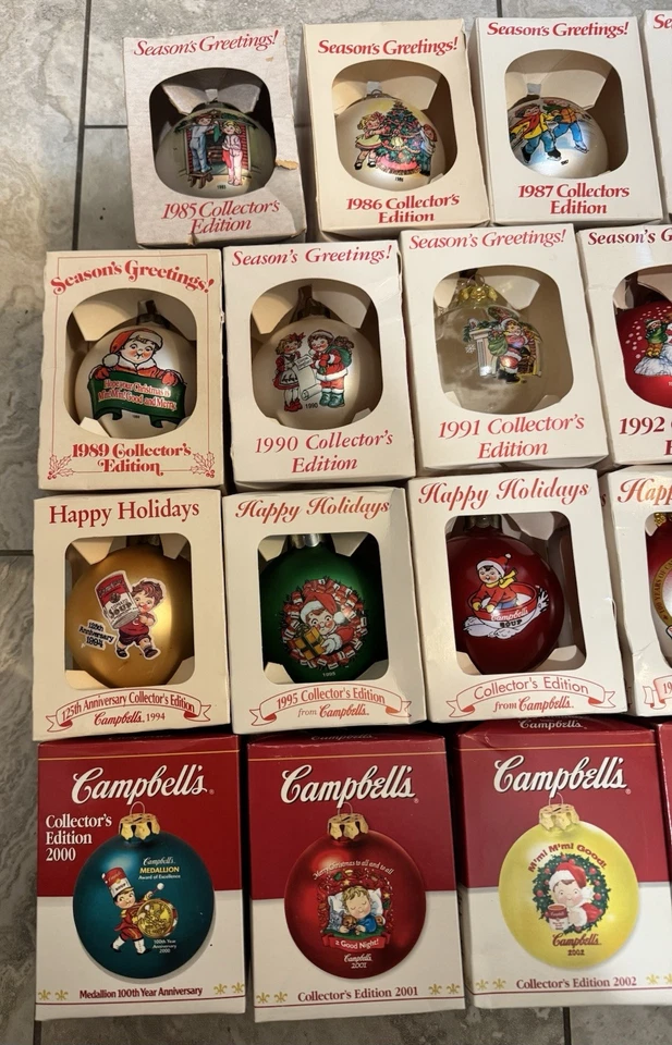Lote de adornos navideños Campbells Soup Company 1985-2005 (falta 1999) Foto 4 de 4
