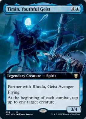 Timin, Youthful Geist (Extended Art) - Light Play MTG Commander 2021 Crimson Vow