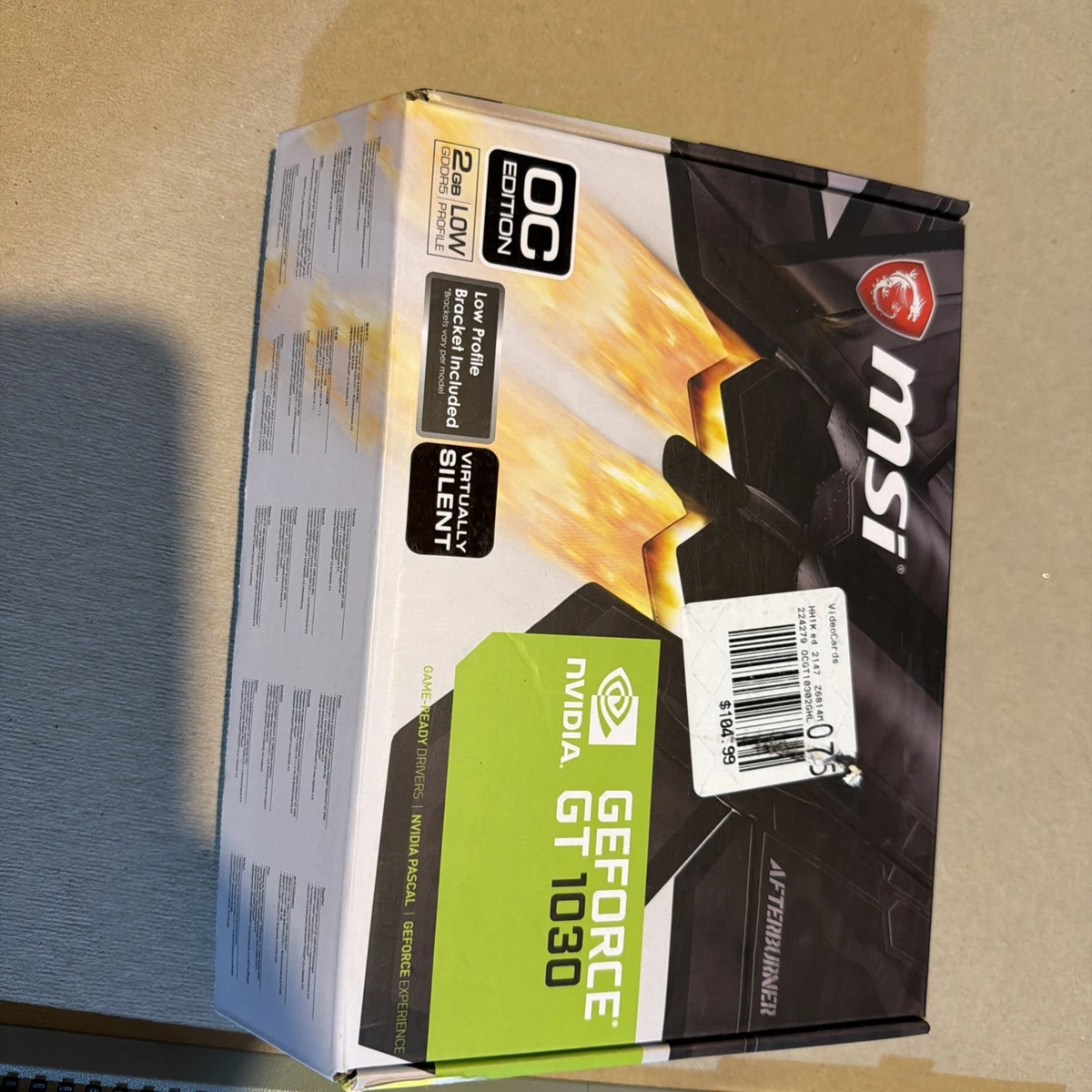 MSI NVIDIA GeForce GT 1030 2 GB Memory Computer Graphics Cards for