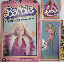 Vintage Barbie Colorforms Dress-Up Set 1983 Box Insert Near Complete Mattel