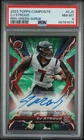 2023 Topps Composite CJ Stroud Rookie Auto /175 Green Surge Refractor PSA 8