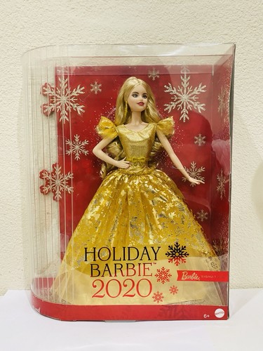 2020 Barbie Holiday Signature Collector Long Blonde Hair/Gold Dress GHT54 ~ NIB