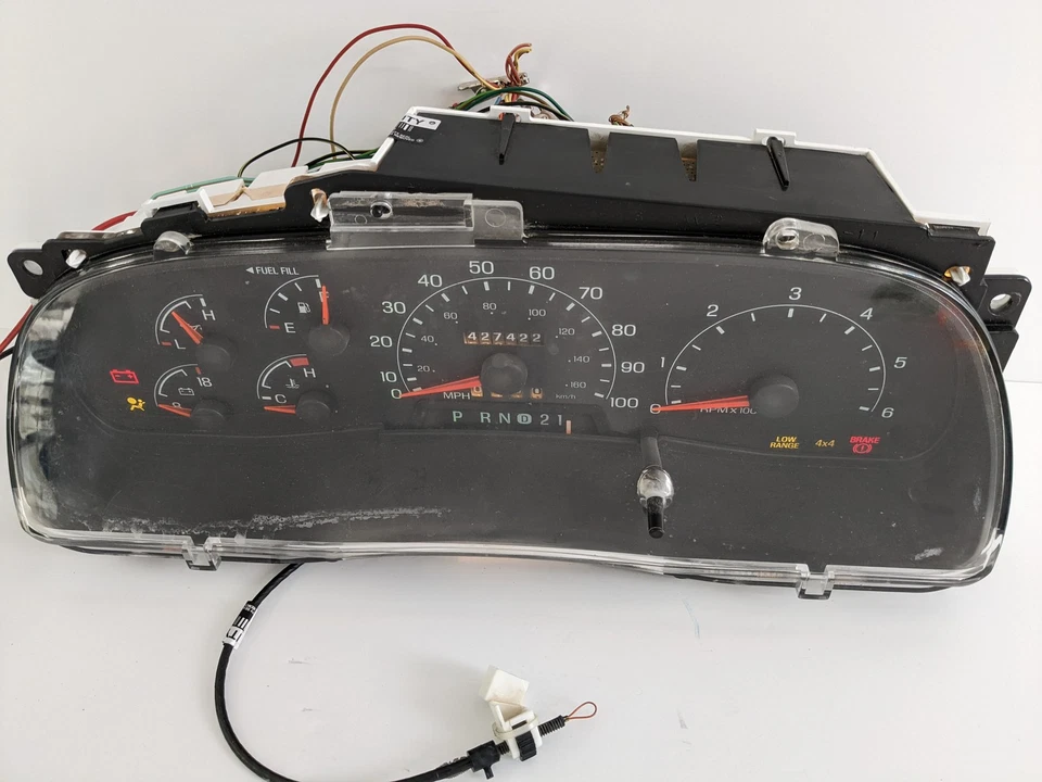 Cuadro de instrumentos velocímetro medidores Ford F-250 F-350 SD 1999-2001 427 k millas Foto 4 de 4