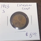 1923 S Lincoln Cent $5