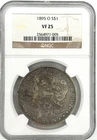 1895-O Morgan Silver Dollar $1 - Key Date - NGC Certified VF25