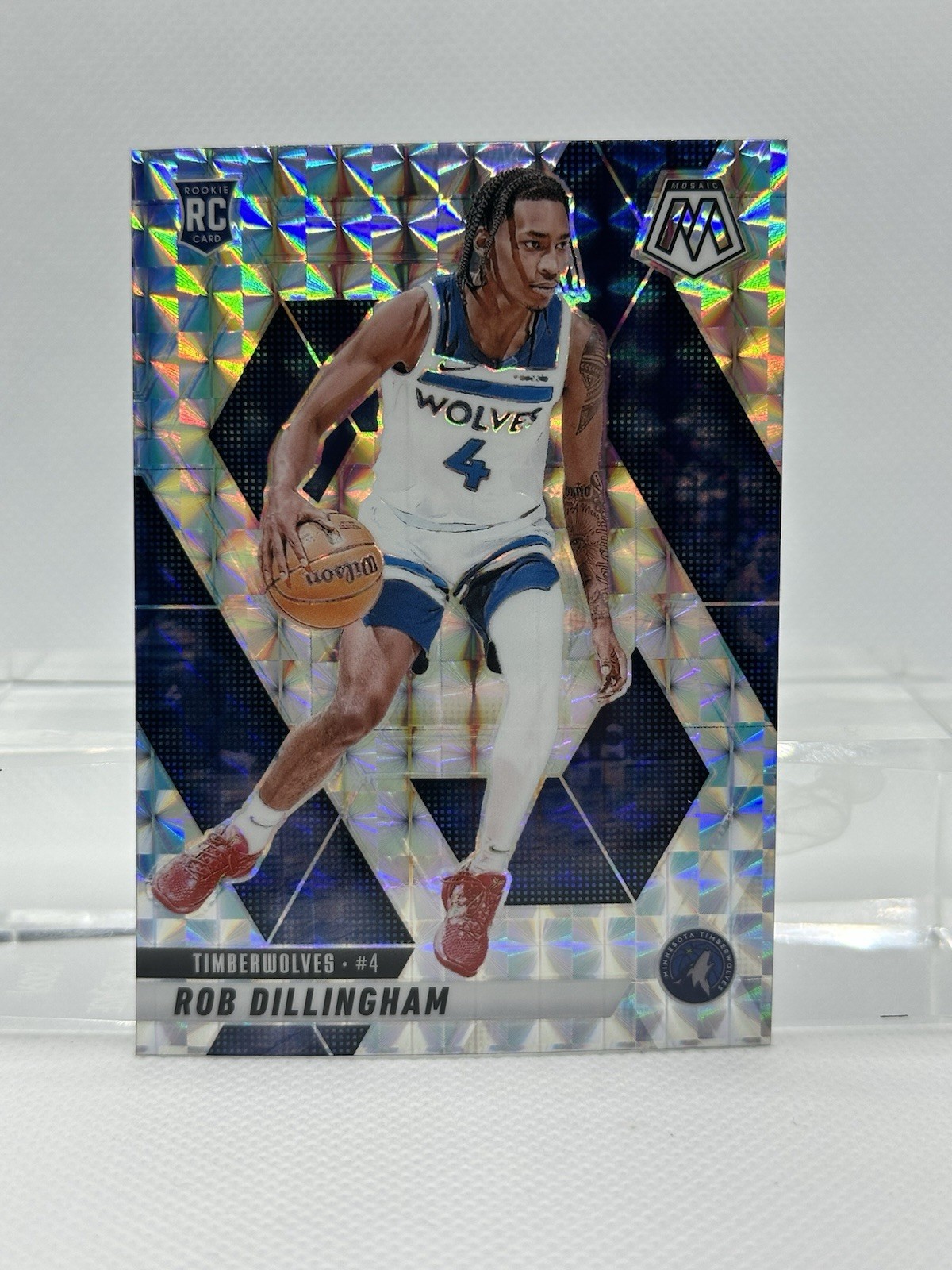 2024-25 Panini Mosaic - Rookies Robert Dillingham #218 Mosaic Prizm (RC)