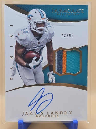 2015 Panini Immaculate Collection Auto 4 Color Patch Jarvis Landry Dolphins /99