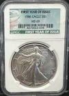1986 S$1 American Silver Eagle NGC MS69 - First Year of Issue