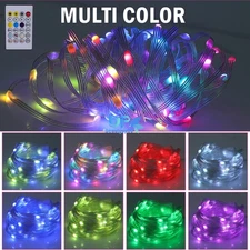 16.4ft~33ft LED Strip Rope Light Tube String Outdoor Garden Party Decor Lights