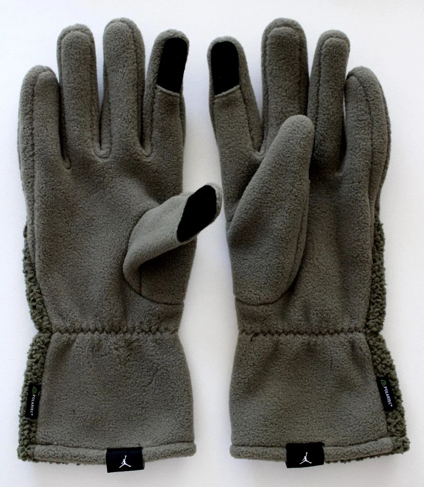 Guantes de vellón Nike Jordan para hombre grandes oliva/blanco Foto 2 de 4