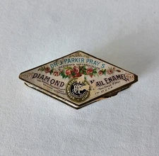 Antique 1890 Dr. J. Parker Pray’s Diamond Enamel Nail Box – Original Cardboard