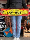 Antique Vintage Style Metal Sign Lay or Bust Poultry Made in USA