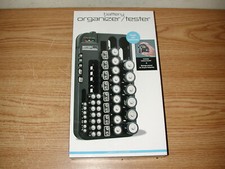 PERFECT SOLUTIONS BATTERY ORGANIZER/TESTER PS5197BK, HOLDS 68 BATTERIES, NIB