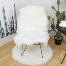 Fluffy Faux Fur Imitation Sheepskin Rug Chair Cover Mat Shaggy Floor Carpets SPW