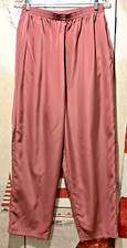 Women  s Size Large Maggie Sweet Vintage Pants  Mauve Pink Pockets Polyester USA