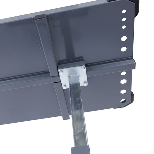 SGS Mobile Workstation Table Adjustable Height Non Slip PVC Mat Bumpers & Wheels - Picture 4 of 11
