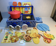 Melissa  Doug Blue's Clues Wooden Cooking Play Set  w/ food, dishes, shakers