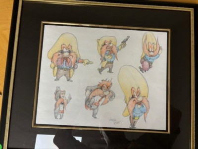 Yosemite Sam signed by Virgil Ross, 21 X 24'' 7