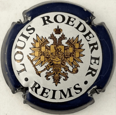 Louis Roederer Champagne Capsule (Dark Blue Outline)