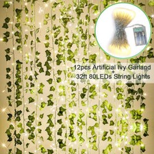 Fake Ivy Leaves with Lights