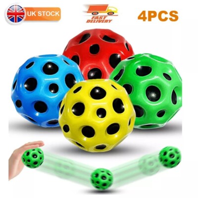 Set De 3 Balles Rebondissantes Moon – Super Rebond – Mousse Polyuréthane – Anti-stress – Espace – Cadeau