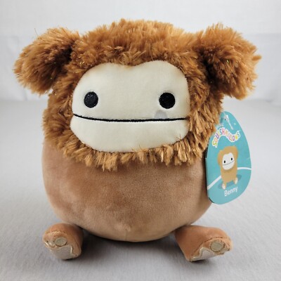 Squishmallow Kellytoy Plush BENNY  The Brown Big Foot YETI 7'' Flaw