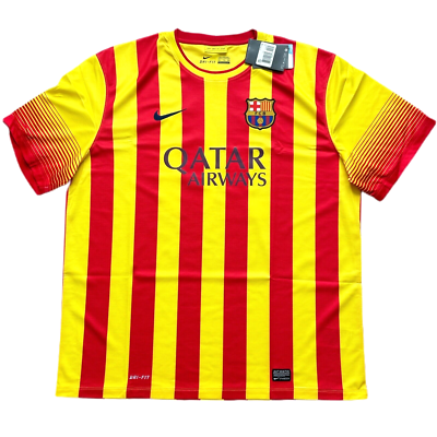 2013/14 Barcelona Away Jersey #10 Messi 2XL Nike Soccer La Liga