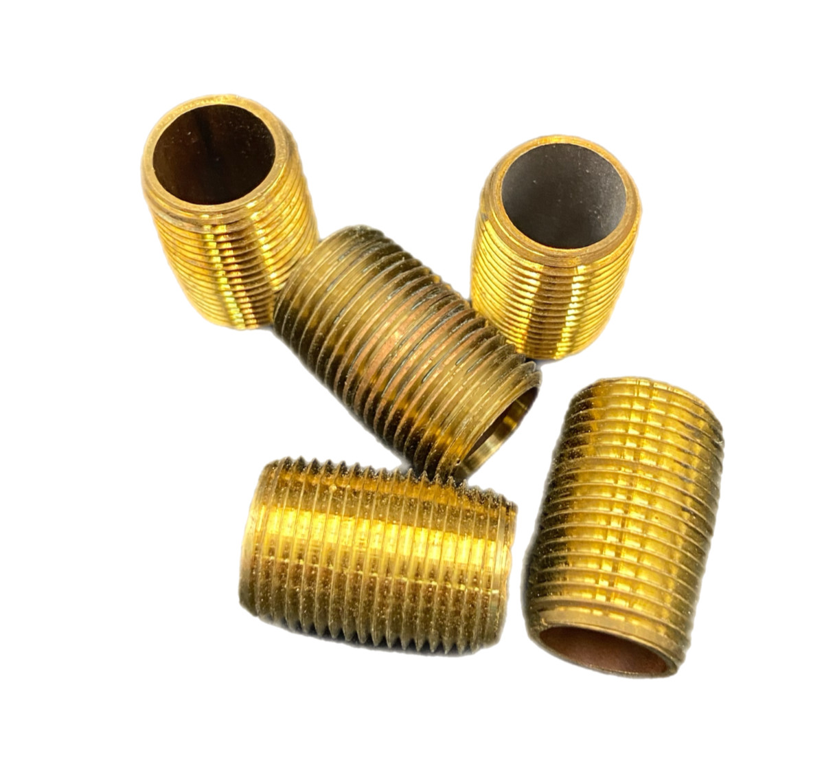 3/8" NPT X Male Close Pipe Nipples Threaded Brass Fitting Pipe Connector 5 Pack
