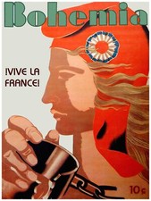 096.Decor DECO Poster"Vive la France"Lady friendship.Home room Wall Decorative.