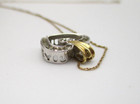 10K Yellow & White Gold 15 Diamond "I Love You" Heart Pendant Necklace 20" [N101 — photo 8