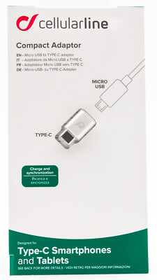 Cellularline Compact Adapter Micro-USB auf USB Typ-C Stecker Samsung weiß 165