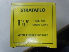 Strataflo No. 300 1-1/2" Brass Check Valve with Rubber Poppet- NEW