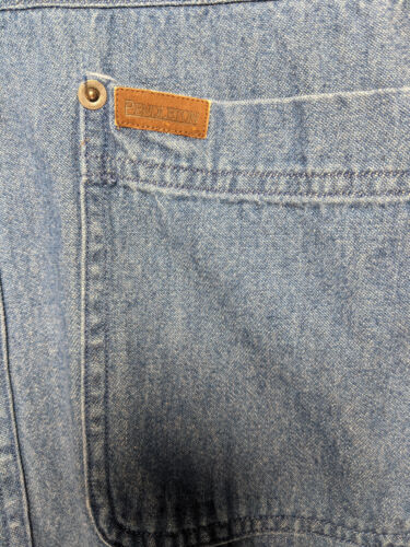 Pendleton Blue Denim Western Long Sleeve Brass Snap Up Cowboy Shirt Size Men's L - Picture 3 of 7