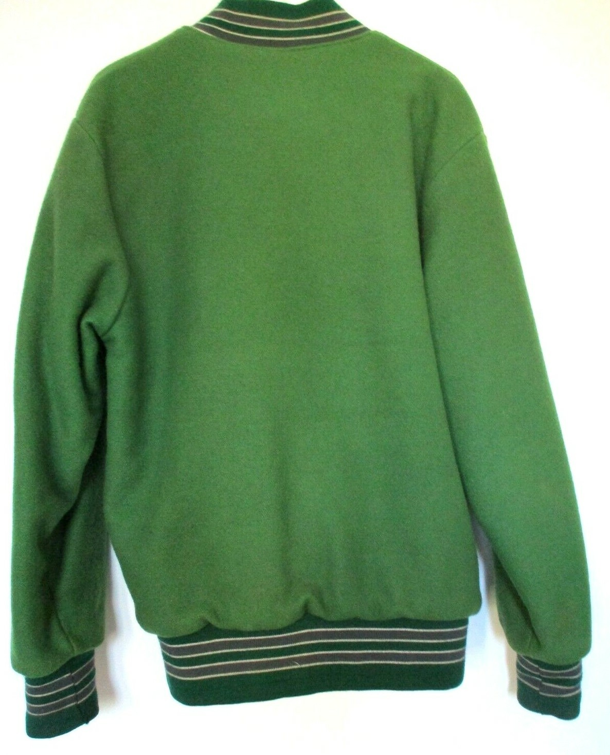 Vintage Olympia Green Wool Varsity Jacket Large (L) JMC Disc Jockeys John 