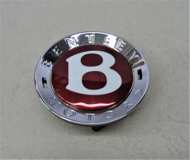 4 X Bentley CONTINENTAL Series Genuine Red Center Cap W/ Chrome Ring