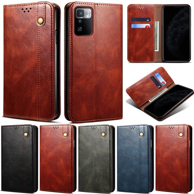 For Xiaomi Redmi Note 11s K40 K50 9C Retro Book Wallet Leather Flip Cover Case