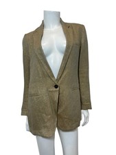 Forte_forte Single Breasted Blazer In Shimmer Gold Size 1/s