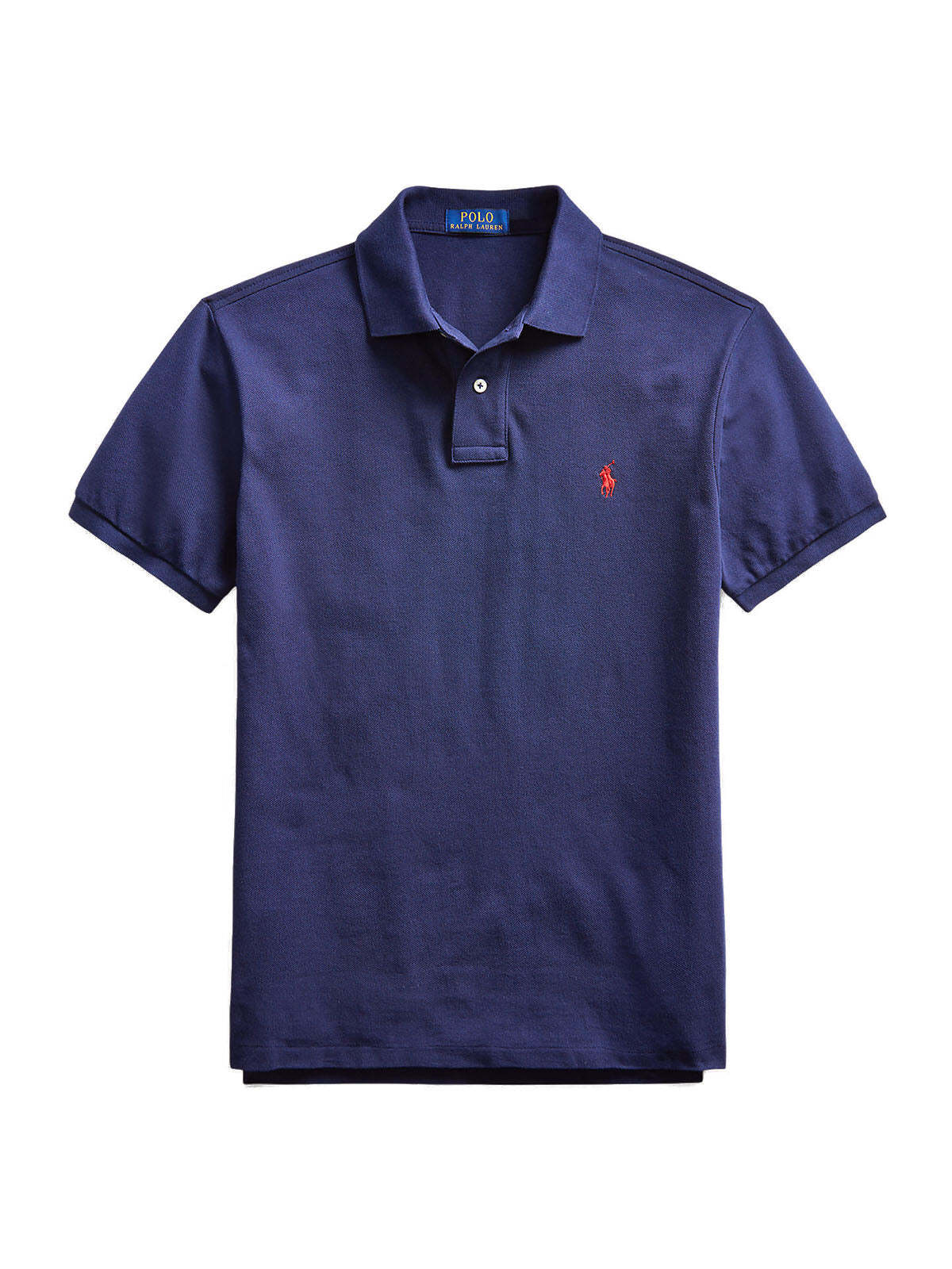 Polo Uomo Ralph Lauren - Slim Fit Cotton Basic Mesh Polo - Blu