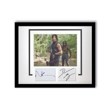 Norman Reedus & Danai Gurira "The Walking Dead" SIGNED Framed 11x14 Display ACOA