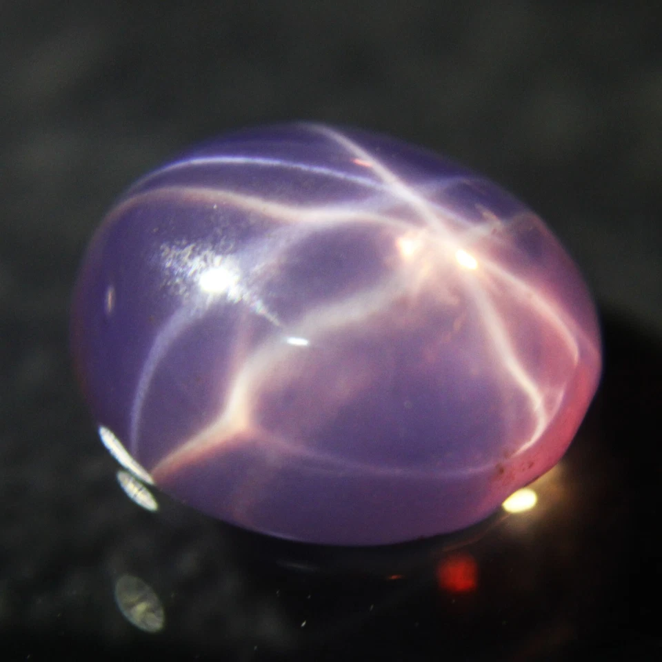 8-9 Ct Certified 6 Rays Pink Star Sapphire Cabochon Loose Gemstones - Image 3 of 4