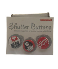 Lomography Shutter Buttons Circular Snapshots of Analog Lomographic Style 3pcs