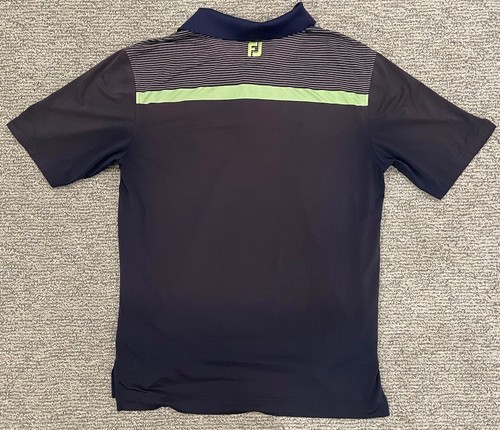 FootJoy Polo Uomo Golf Camicia Vestibilità Atletica TPC Tampa Bay Logo Large Blu Verde - Foto 5 di 6