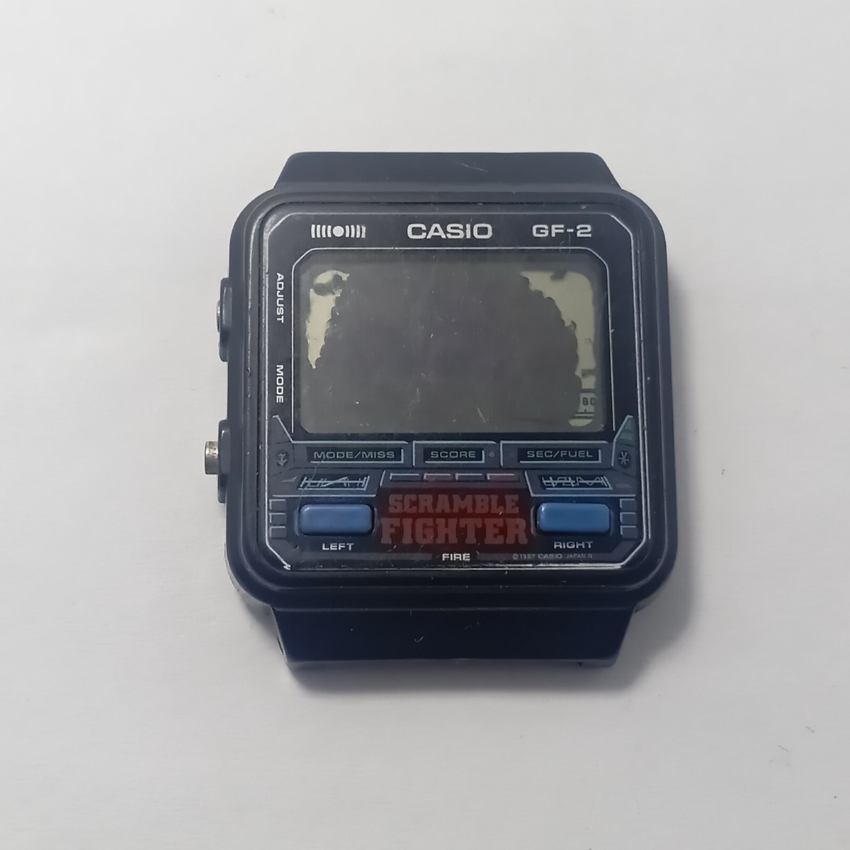 Rare Vintage Casio GF-2 685 Scramble Fighter Game Japan Watch For