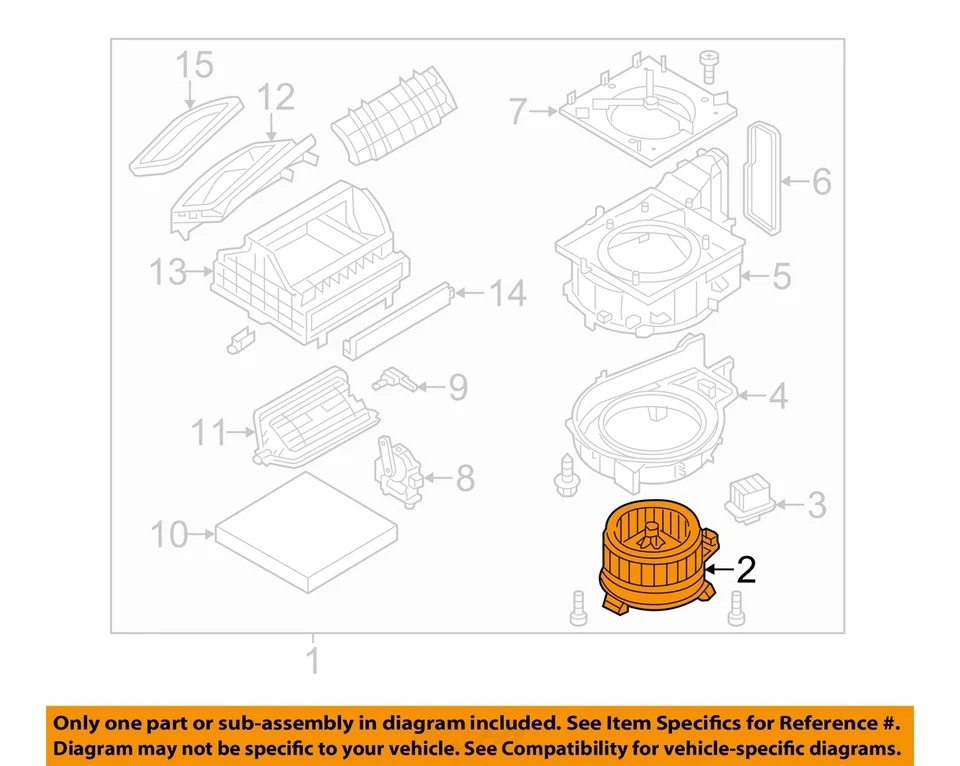 二手暖通空调鼓风机电机 适合:2013 英菲尼迪 M56 A 级 — 第 3/4 张图片