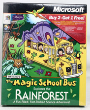 Scholastic's The Magic School Bus Explores the Rainforest PC Big Box-NEW