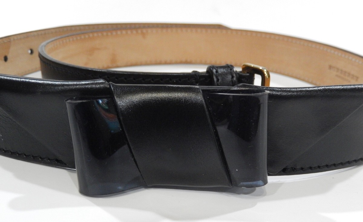 NWT Burberry Rothly Leather Black Prorsum Bow Belt Size 32/80 BURBERRY PRORSUM Italy Women main image 4