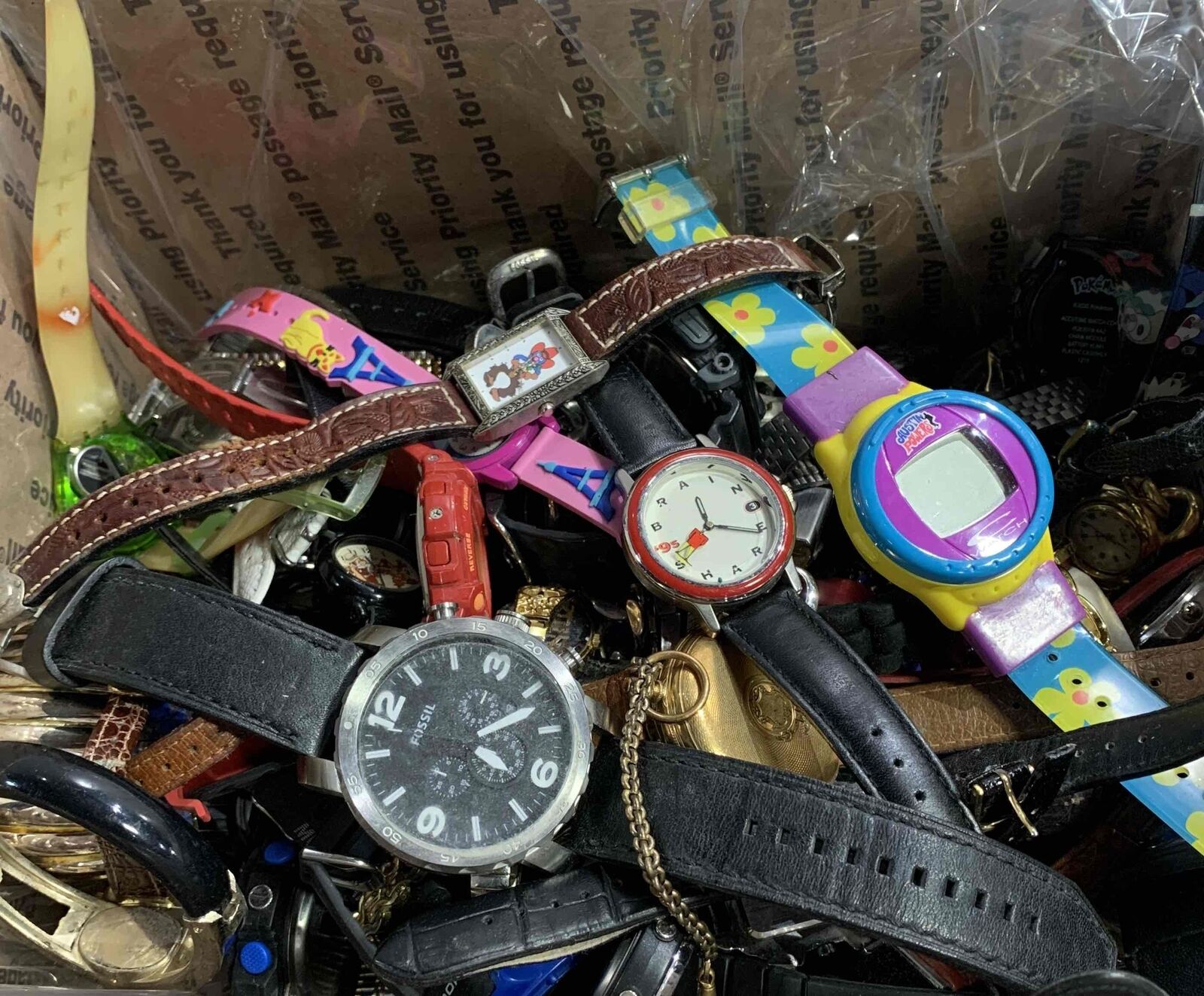 8lbs Branded Unbranded Mixed Scrap Watch Lot for DIY Projects Parts or Repair