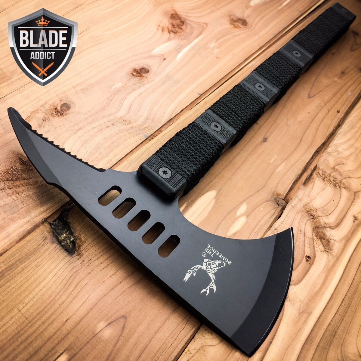 Hache De Lancer Tomahawk M-Tech – Lame Noire – 10,75 Pouces – Survie Tactique